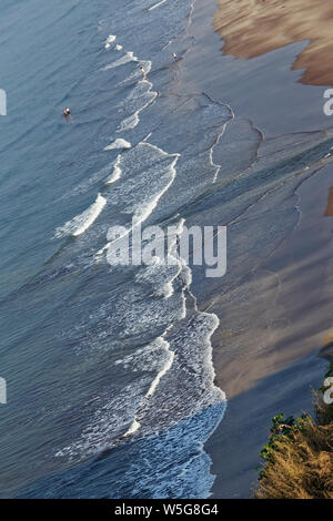 Aerial view of Bhatye Beach Ratnagiri, Maharashtra, India. Stock Photo