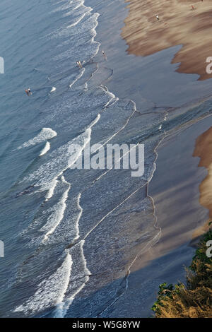 Aerial view of Bhatye Beach Ratnagiri, Maharashtra, India. Stock Photo