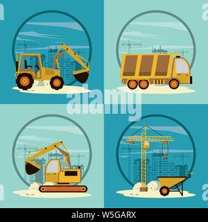 Set of under construction icons Stock Vector