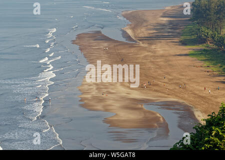 Aerial view of Bhatye Beach Ratnagiri, Maharashtra, India. Stock Photo