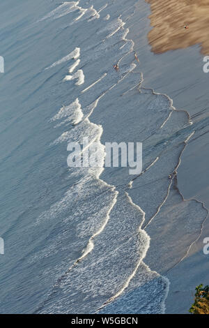 Aerial view of Bhatye Beach Ratnagiri, Maharashtra, India. Stock Photo