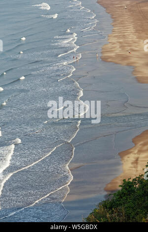 Aerial view of Bhatye Beach Ratnagiri, Maharashtra, India. Stock Photo