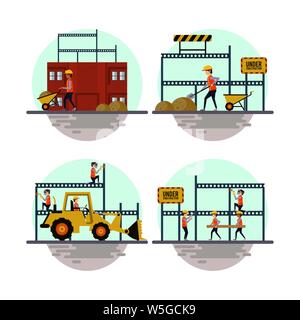 Set of under construction icons Stock Vector