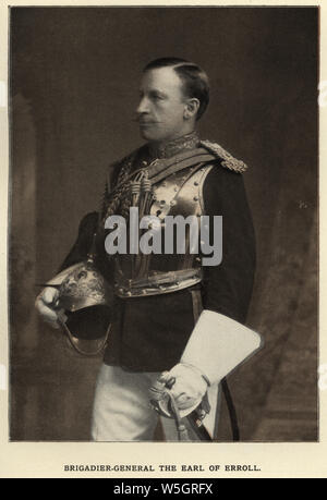 Vinatge photograph of Charles Gore Hay, 20th Earl of Erroll, KT, CB (7 February 1852 – 8 July 1927), styled Lord Hay until 1891, was a Scottish soldier and Conservative politician. Stock Photo