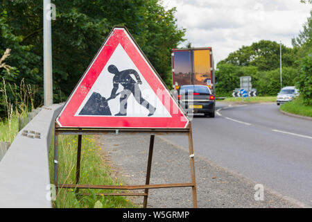Temporary road maintenance work in Oxford Street Stock Photo - Alamy