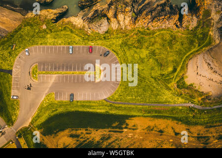 Coastline aerial view, Donabate, Ireland Stock Photo