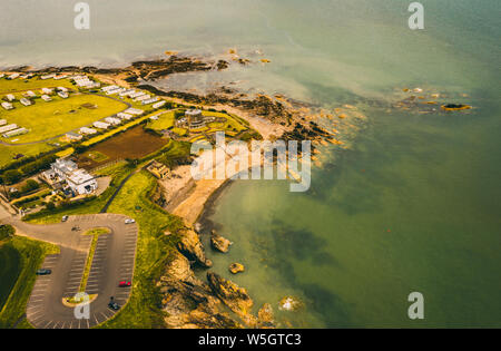 Aerial view of Donabate beach ,  Dublin county , Ireland Stock Photo
