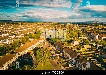 Dublin aerial view of Beaumont village Stock Photo