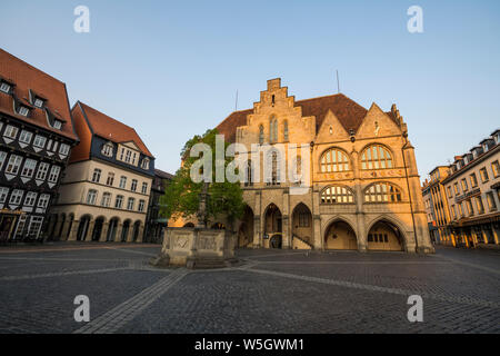 Historic market square, UNESCO World Heritage site, Hildesheim, Lower Saxony, Germany, Europe Stock Photo