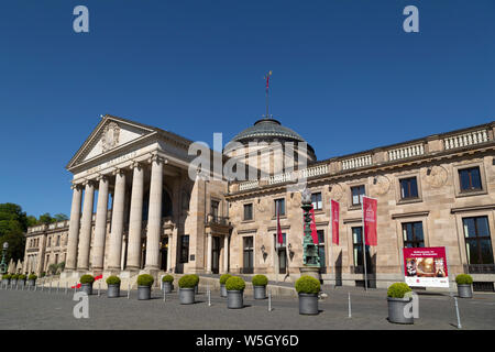 The Kurhaus, the location of a conference centre and casino, a building dating from the 19th century in Wiesbaden, Hesse, Germany, Europe Stock Photo