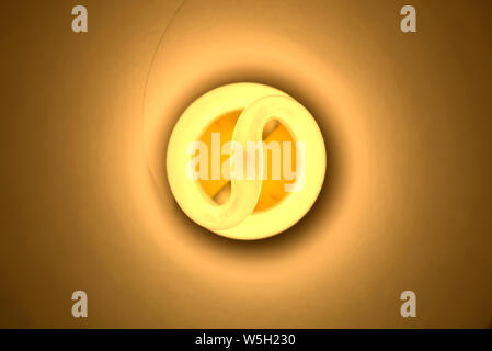 Warm light energy saving CFL, close up Stock Photo
