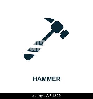 Hammer vector icon symbol. Creative sign from construction tools icons collection. Filled flat Hammer icon for computer and mobile Stock Vector