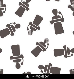 Public speach icon seamless pattern background. Podium conference vector illustration on white isolated background. Tribune debate business concept. Stock Vector