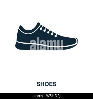 Shoes icon. Flat style icon design. UI. Illustration of shoes icon. Pictogram isolated on white. Ready to use in web design, apps, software, print. Stock Vector