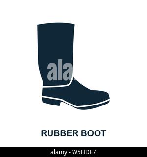 Rubber Boots icon. Flat style icon design. UI. Illustration of rubber boots icon. Pictogram isolated on white. Ready to use in web design, apps Stock Vector