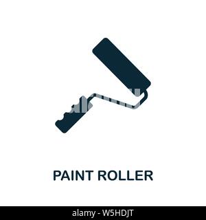 Paint Roller vector icon symbol. Creative sign from construction tools icons collection. Filled flat Paint Roller icon for computer and mobile Stock Vector