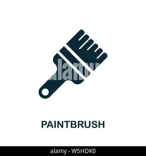 Paintbrush vector icon symbol. Creative sign from construction tools icons collection. Filled flat Paintbrush icon for computer and mobile Stock Vector