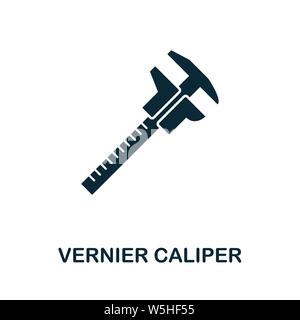 Vernier Caliper vector icon symbol. Creative sign from construction tools icons collection. Filled flat Vernier Caliper icon for computer and mobile Stock Vector