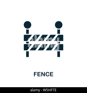 Fence vector icon symbol. Creative sign from construction tools icons collection. Filled flat Fence icon for computer and mobile Stock Vector