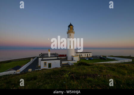 Dusk landscape of the lighthouse at the Mull of Galloway Dumfries and Galloway Scotland UK Stock Photo