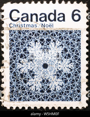 Snowflake on canadian postage stamp