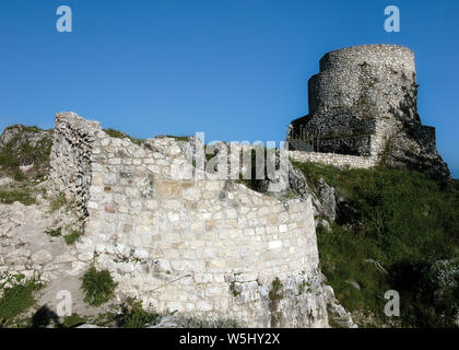 Italy Abruzzo Castel Di Sangro - Medieval Castle Stock Photo