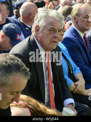 July 29, 2019, Washington, District of Columbia, USA: United States Representative Peter King (Republican of New York) prior to the arrival of US President Donald J. Trump who will sign H.R. 1327, an act to permanently authorize the September 11th victim compensation fund, in the Rose Garden of the White House in Washington, DC on Monday, July 29, 2019. Credit: Ron Sachs/Pool via CNP Credit: Ron Sachs/CNP/ZUMA Wire/Alamy Live News Stock Photo