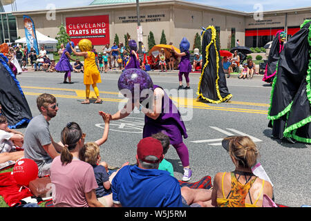 The 2019 Parade the Circle in Wade Oval on June 8, 2019, celebrates its 30th anniversary of the summertime event in Cleveland, Ohio, USA. Stock Photo