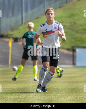 Glasgow, Scotland, UK. 25th July 2019: The UEFA Women's U19 Championship semi-final match between Germany and the Netherlands played in Glasgow. Stock Photo