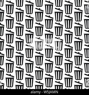 Pattern background trash icon Stock Vector