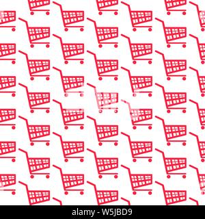 pattern background shopping cart icon Stock Vector