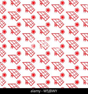 Pattern background Solar energy solar panel icon Stock Vector