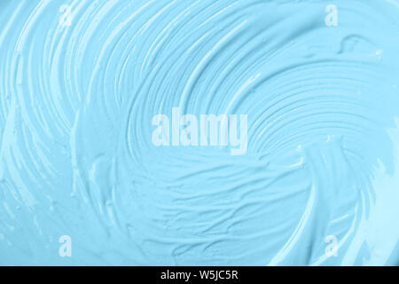 Blue paint texture, close up colorful background Stock Photo