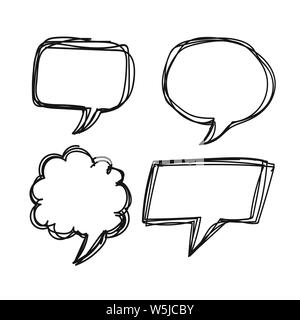 Speech Bubble hand drawn Stock Vector