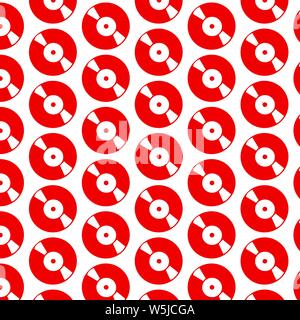 Retro vinyl record icon pattern background Stock Vector