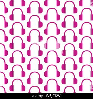Headphones Icon pattern background Stock Vector