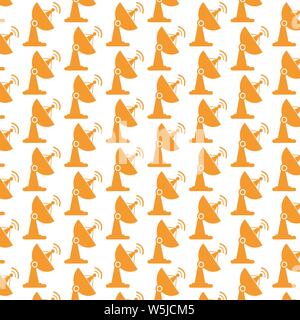 Pattern background satellite dish icon Stock Vector