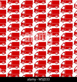 Pattern background truck icon Stock Vector