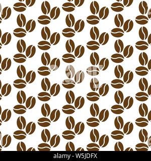 Pattern background coffee beans Icon Stock Vector