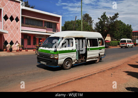 The road in Moshi city of Tanzania, Africa Stock Photo