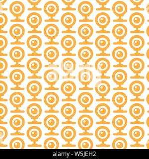 Pattern background webcam icon Stock Vector