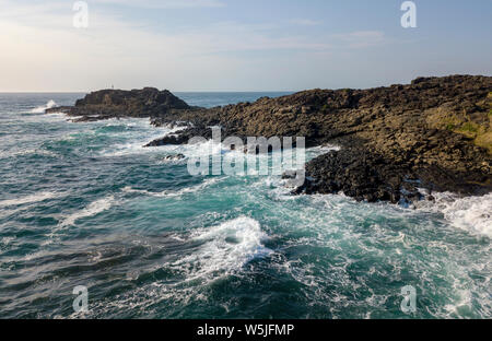 A view from Kiama Blow Hole Point on the south coast of New South Wales, Australia. In aboriginal the word Kiama means ‘where the ocean makes noise’. Stock Photo