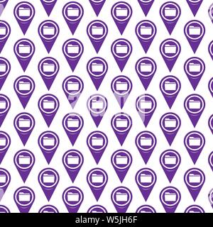 Pattern background Map pointer icon Stock Vector