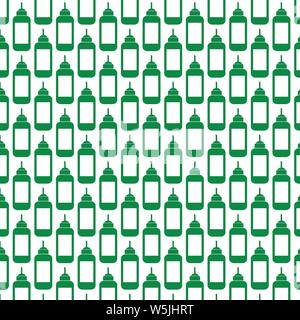 Pattern background ketchup bottle icon Stock Vector