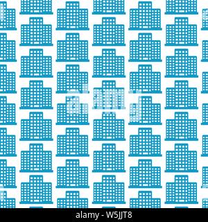 Pattern background Office building icon Stock Vector