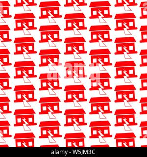 Pattern background Earthquake Symbol icon Stock Vector