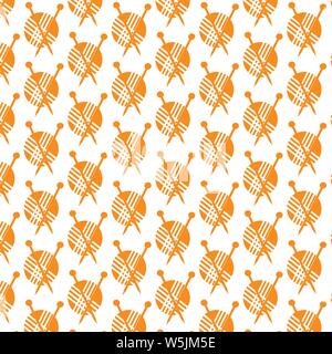 Pattern background knitting icon Stock Vector