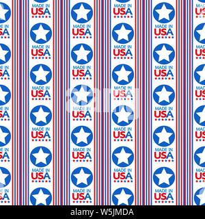 Pattern background Made in USA Icon Stock Vector