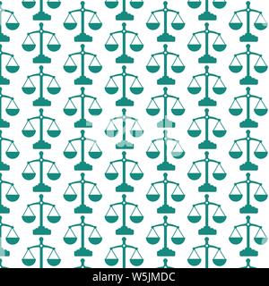 Pattern background Scales of justice icon Stock Vector
