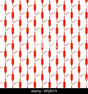 Pattern background jack cable icon Stock Vector